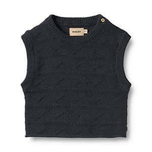 Wheat - Knit Vest Bobby, Navy